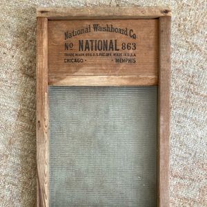 Vintage/Antique Glass Washboard Laundry Room Accent